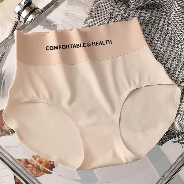 Culotte Invisible sans couture pour femmes, sous-vêtements Ultra-fins, taille haute, solide, confort