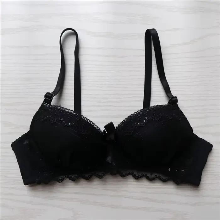 Soutien-gorge sexy à armatures pour femme, soutien-gorge push-up doux, sous-vêtements, demi-tasse, 2