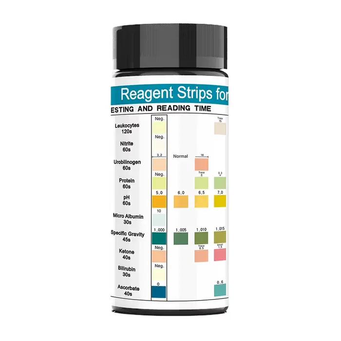 Bandelettes de test d'urine, bandelettes urinsubtiles, leucocytes, nitrite, urobilinogène, cétone 10