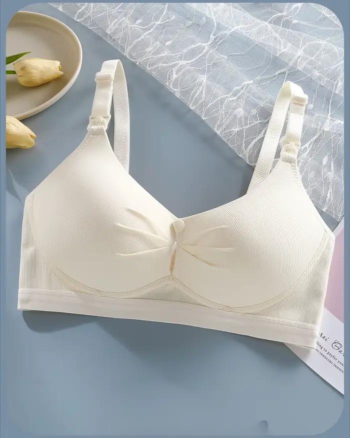 Soutien-gorge à armatures pour femme, à ouverture frontale avec boucle, bonnets fixes, confortable, 