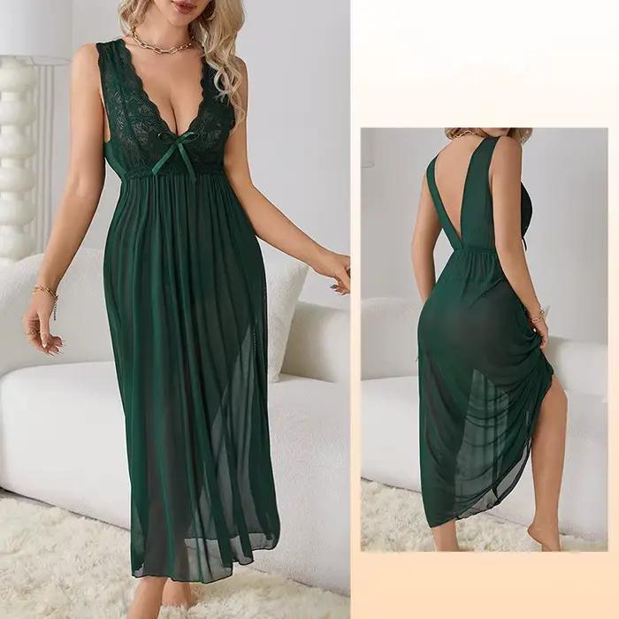 Robe de nuit féerique Sexy, vêtements de maison doux, chemises de nuit d'été fines pour femmes, vête
