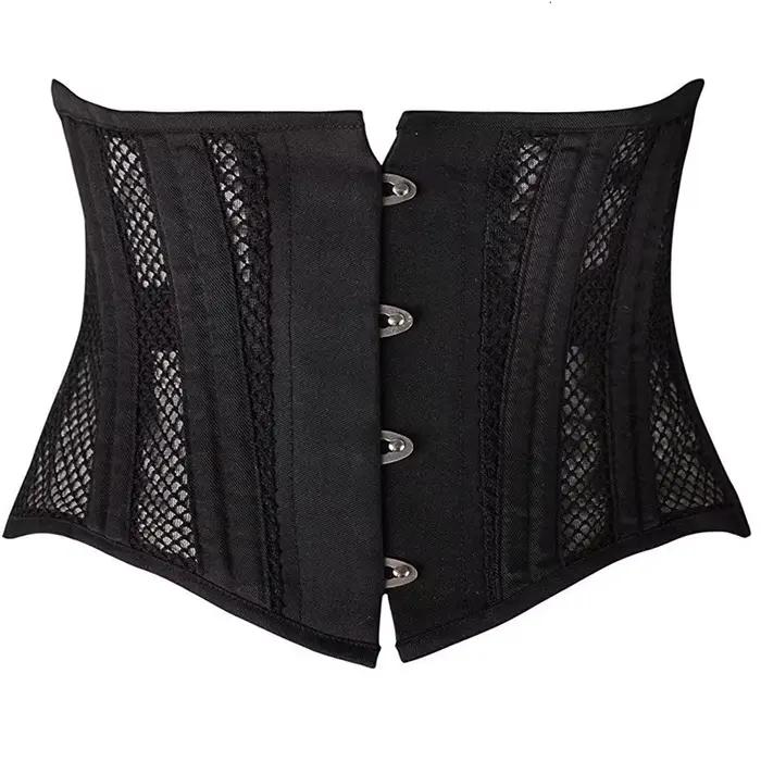 Corset sous le buste pour femme, torse court désossé en acier, serre-taille en maille respirante, co
