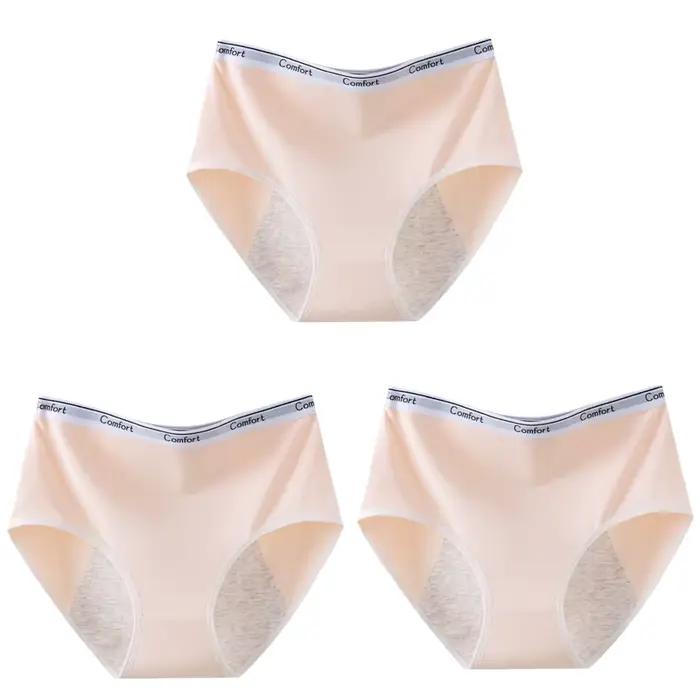 Culotte Menstruelle en Coton pour Fille, Slip Physiologique pour Femme, Sous-Vêtement Taille Haute, 