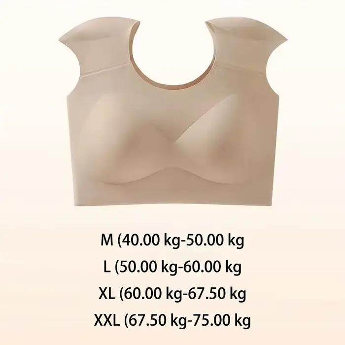 Soutien-gorge d'épaule à angle droit sans trace, dessus respirants, rend les gros seins apparaissent