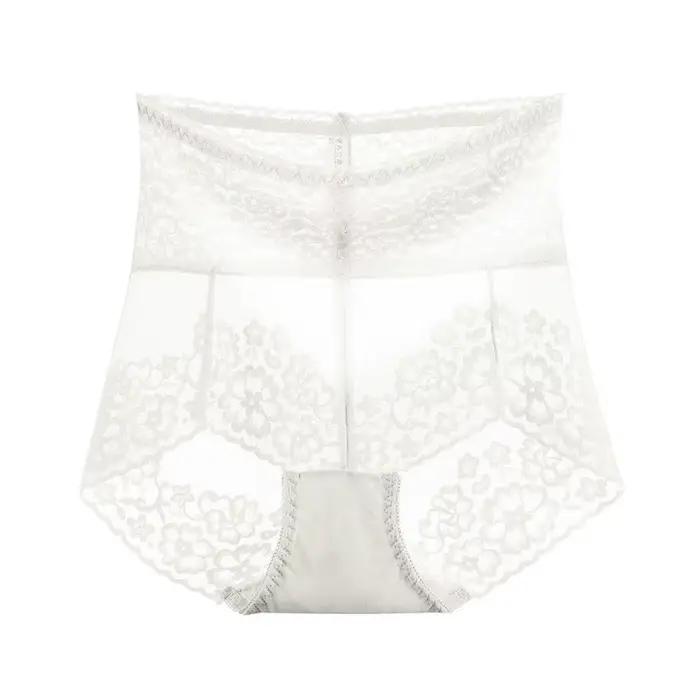 Culotte en dentelle taille haute pour femme, sous-vêtement amissié, respirant, confortable, solide, 