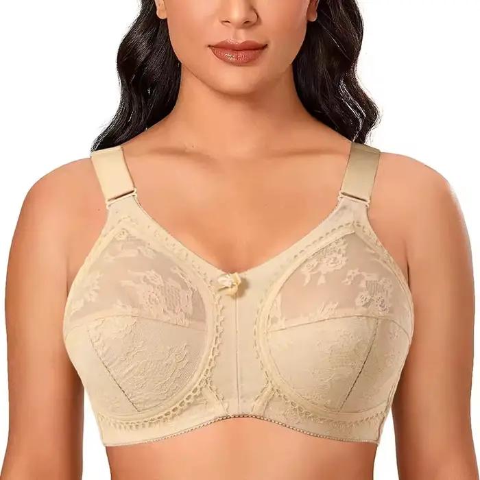 Soutien-gorge Sexy grande taille pour femmes, sous-vêtements en dentelle, Lingerie sans fil, brassiè