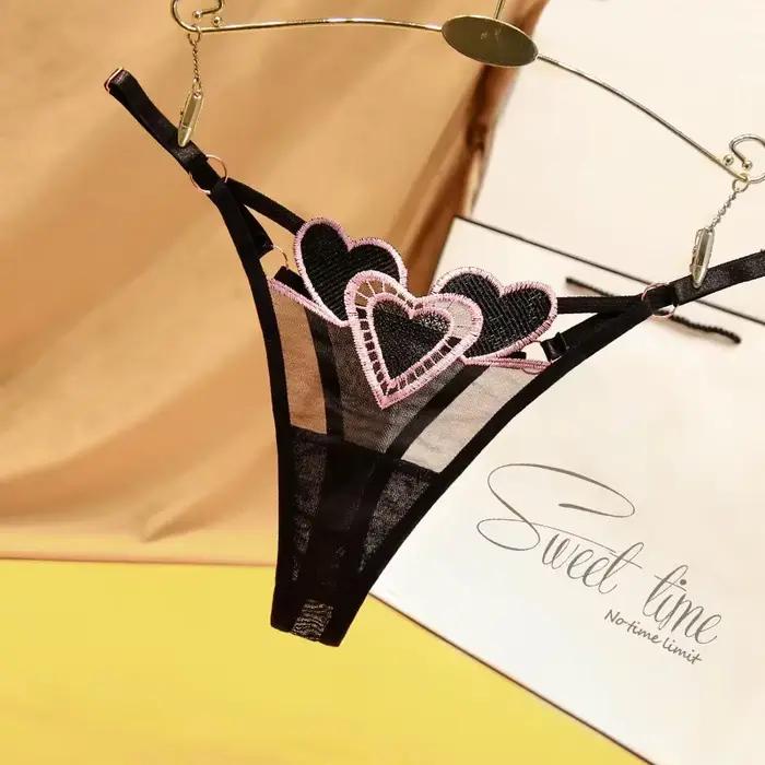 Lingerie sexy pour femmes, broderie, sous-vêtements féminins, string japonais taille basse, culottes