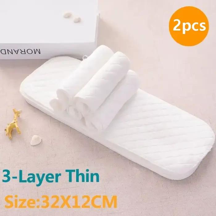 2/5 pièces de couches réutilisables pour bébé, couches écologiques lavables, inserts en tissu de cot