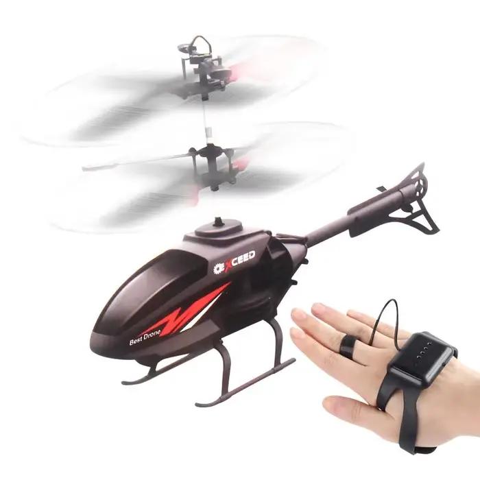 Montre-bracelet d'avion à Induction contrôlé à la main, hélicoptère résistant aux chocs avec éclaira