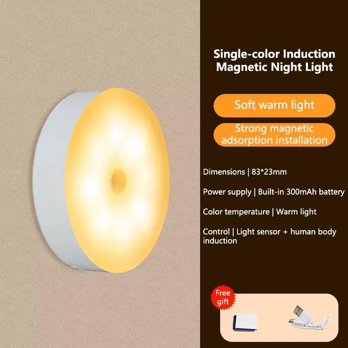 Veilleuse intelligente à détection LED avec capteur numérique, fixation magnétique sans fil, lampe d