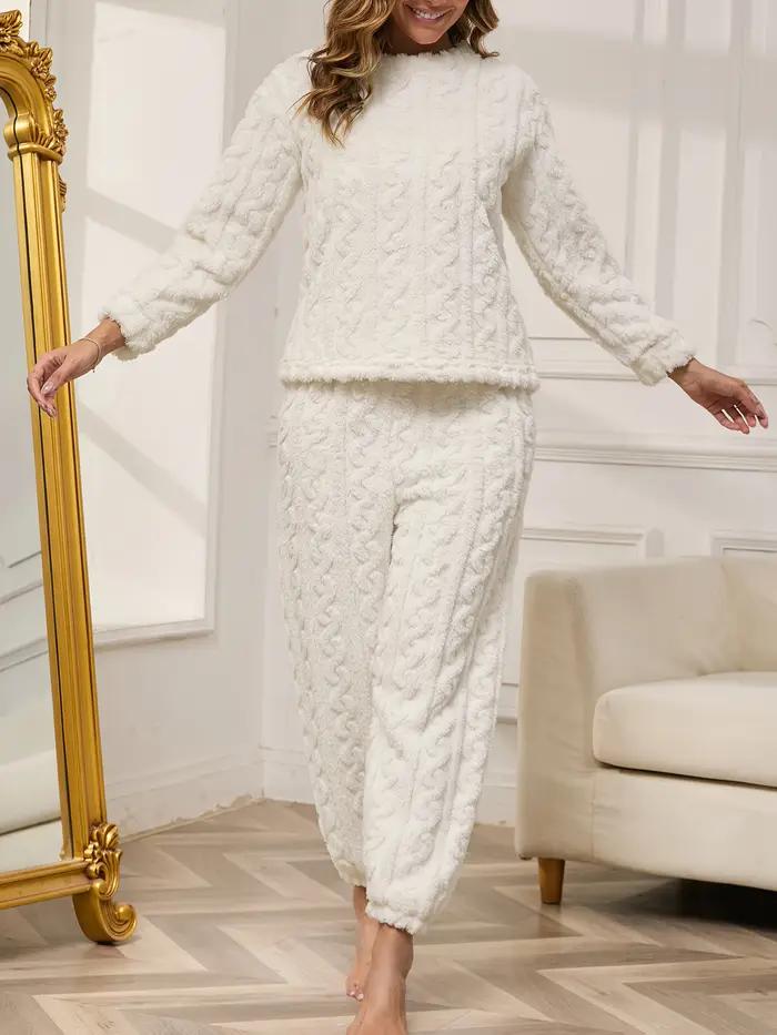 Ensemble pyjama chaud 2 pièces pour femmes