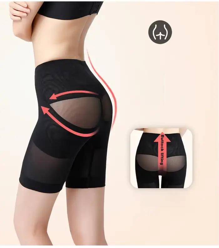 Sous-vêtements taille haute en polyester et élasthanne pour femmes, contrôle moyen, confort et élégance pour toutes les occasions