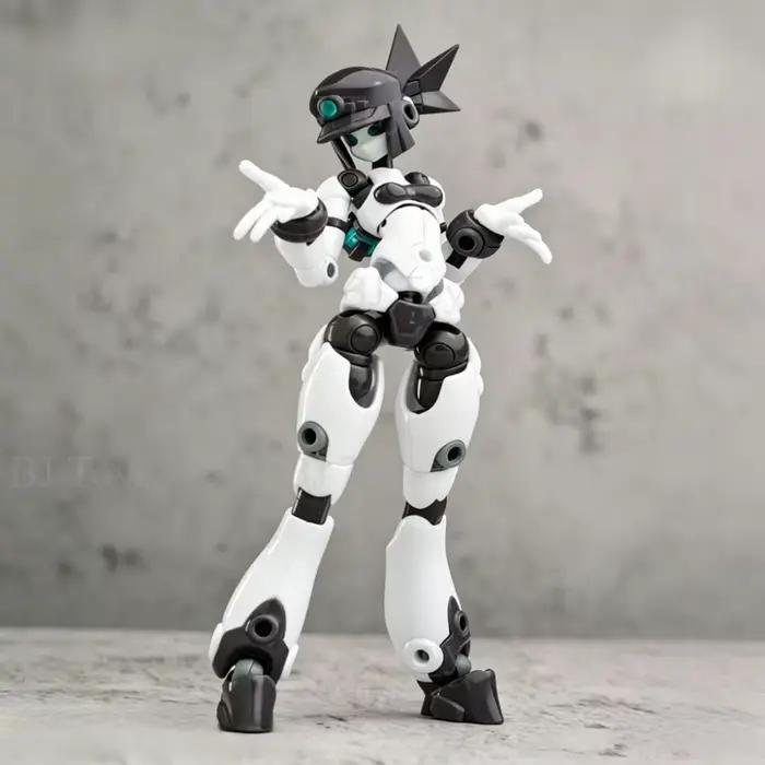 Quankai Gene Interference 2.0 Corps de Mecha Féminin, Figurine d'Action Ultra-Articulée à Construire avec Têtes et Mains Interchangeables