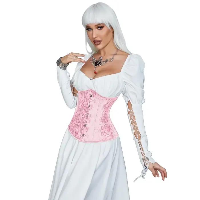 Corset sous le buste en jacquard pour femme