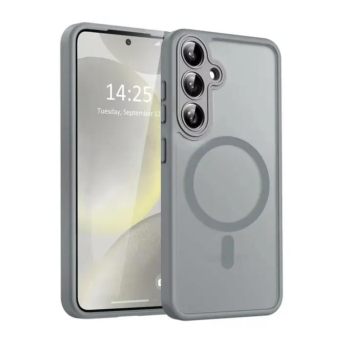 Étui de charge magnétique sans fil translucide mat de luxe pour Samsung Galaxy A16 A36 A26 A06 A55 A35 A25 A15 A05 5G