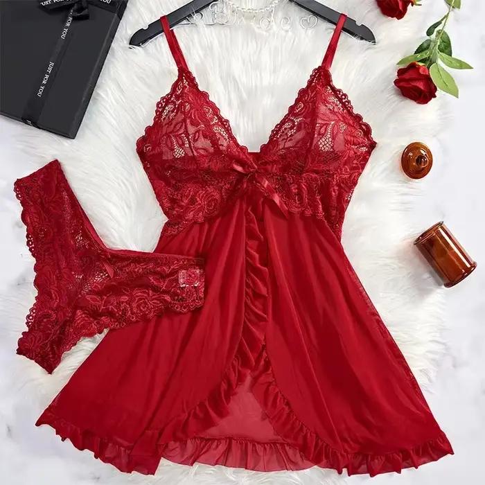 Ensemble de Lingerie en dentelle pour femmes