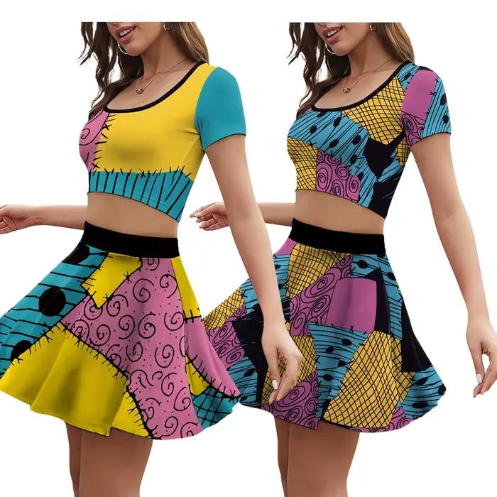 [Tu es mon secret] Halloween cauchemar avant noël Sally robe haut de fête déguisement adulte Performance Cosplay Costumes ensembles
