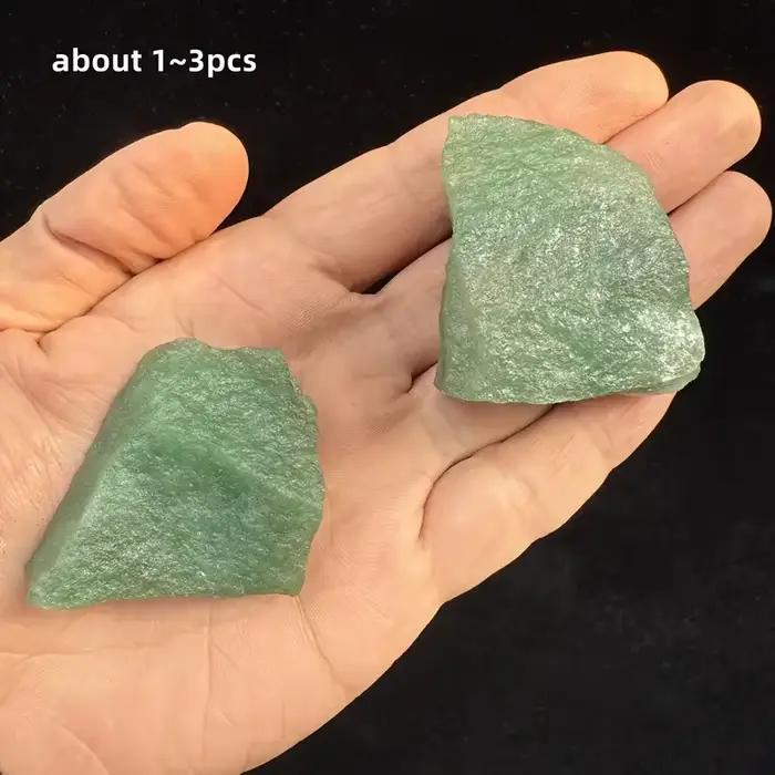 Pierre de cristal de gravier d'aventurine verte brute, naturelle brute, parfaite pour le culbutage de roche, décoration de paquet de matériel fini de bricolage, Na