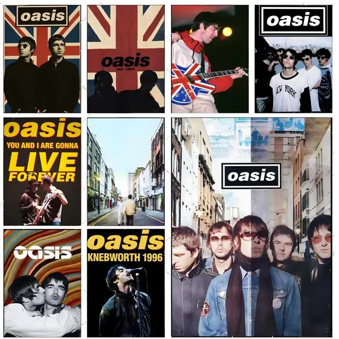 Affiche Britpop Rock O-Oasis, décoration artistique haut de gamme et cadeau pour la maison, salon, ornements pour la maison