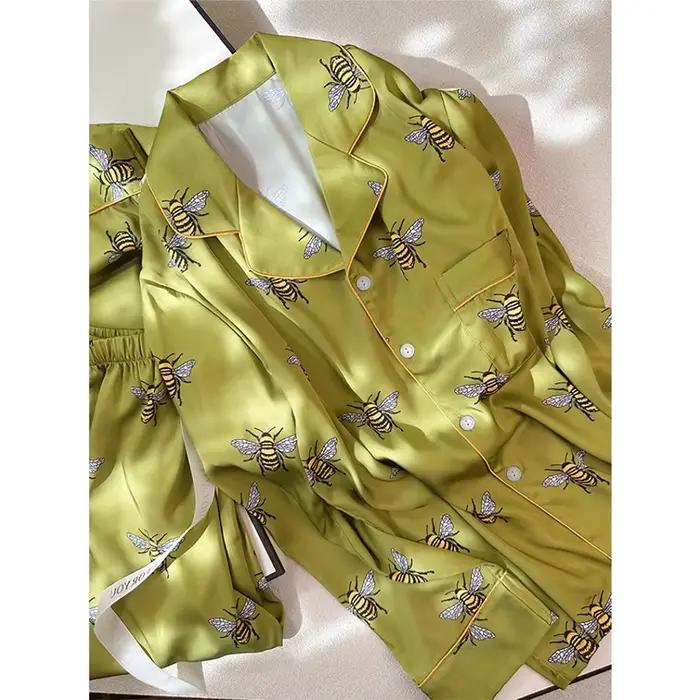 Ensemble de pyjama imprimé à manches longues pour femmes