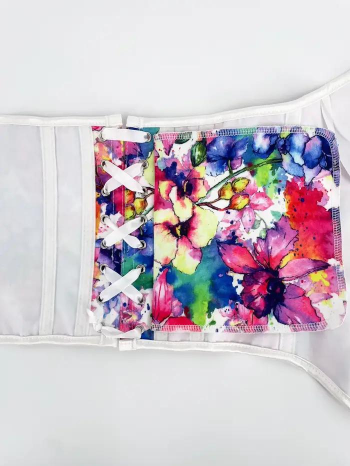 Corset camouflage en mousseline pour femme