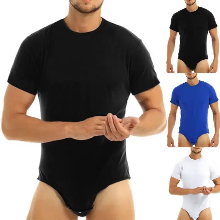 Superbe Body pyjamas col rond corps mince hommes adultes
