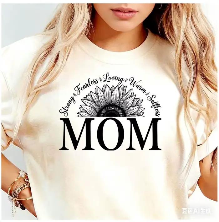 Patchs thermocollants DIY pour la fête des mères, transferts thermiques pour vêtements, t-shirts, sacs, cadeau pour maman, peinture par transfert thermique
