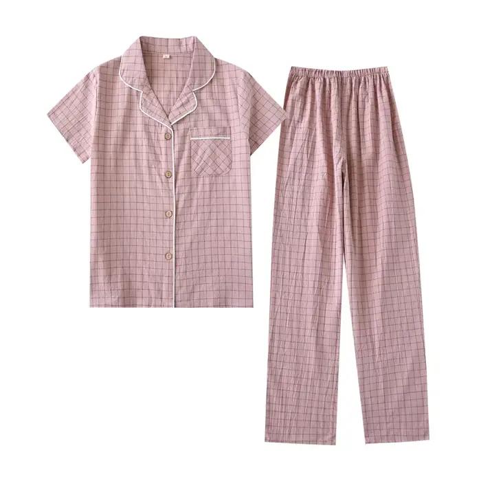 Pyjamas en coton pour couples d'été