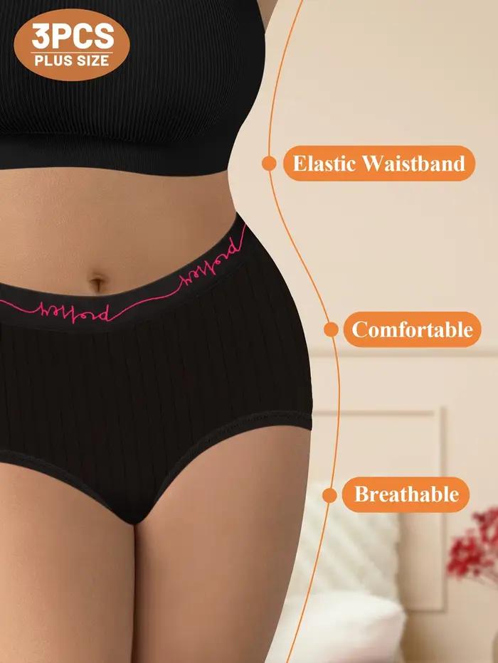 3 pièces MIOTAN grande taille culotte taille moyenne pour femme