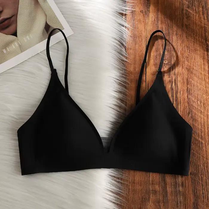Soutien-gorge sans couture en soie glacée effet frais pour petites poitrines