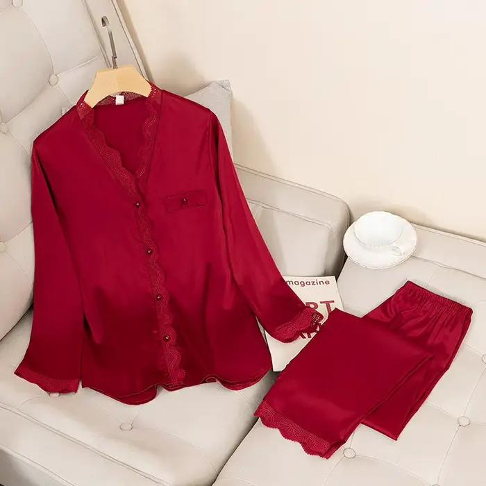 Ensemble de pyjamas en satin sexy pour femmes