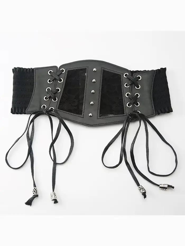 Corset noir sexy en dentelle pour femmes