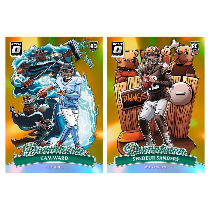 Cartes de collection de football holographiques et scintillantes Rugby Downtown DIY Travis Hunter Patrick Mahomes Brian Thomas Shedeur Sanders