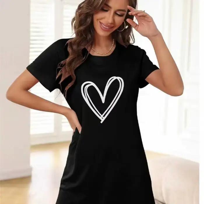 Chemise de nuit pour femme en satin et dentelle