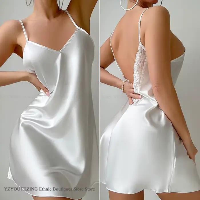 Chemise de nuit Sexy en dentelle pour femmes