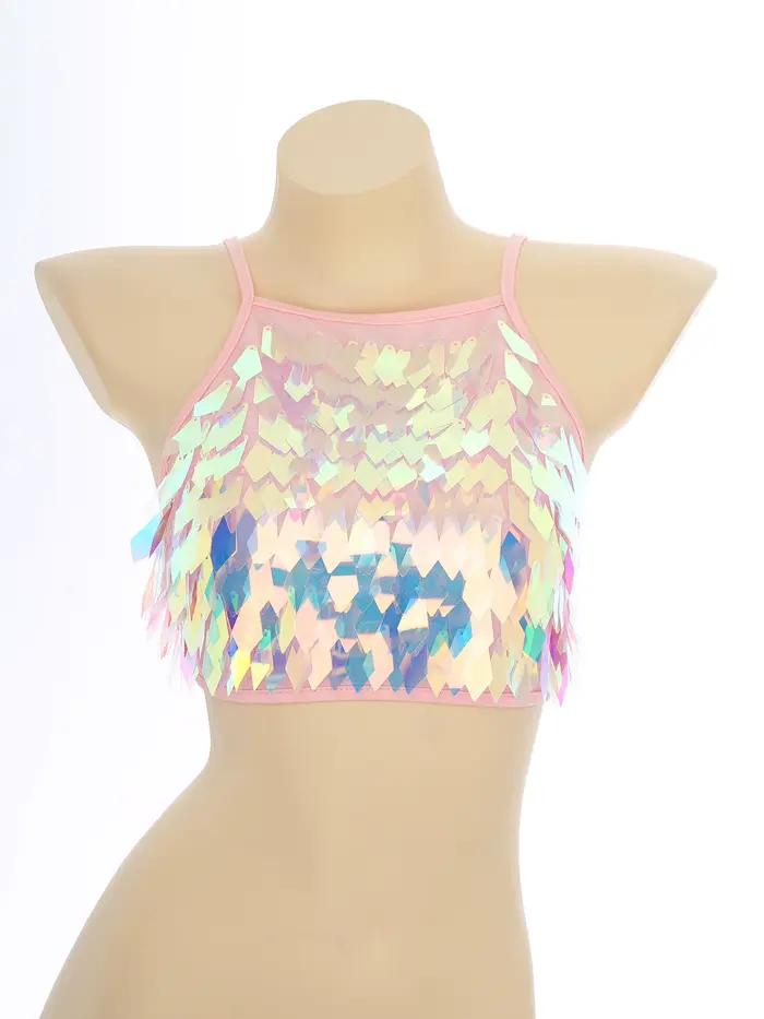 Soutien-gorge à franges à paillettes brillantes