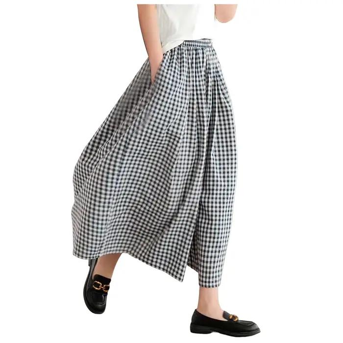 Pantalon Capri à jambes larges pour femme