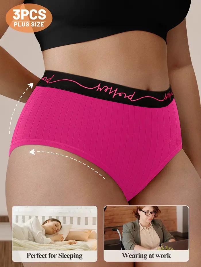 3 pièces MIOTAN grande taille culotte taille moyenne pour femme
