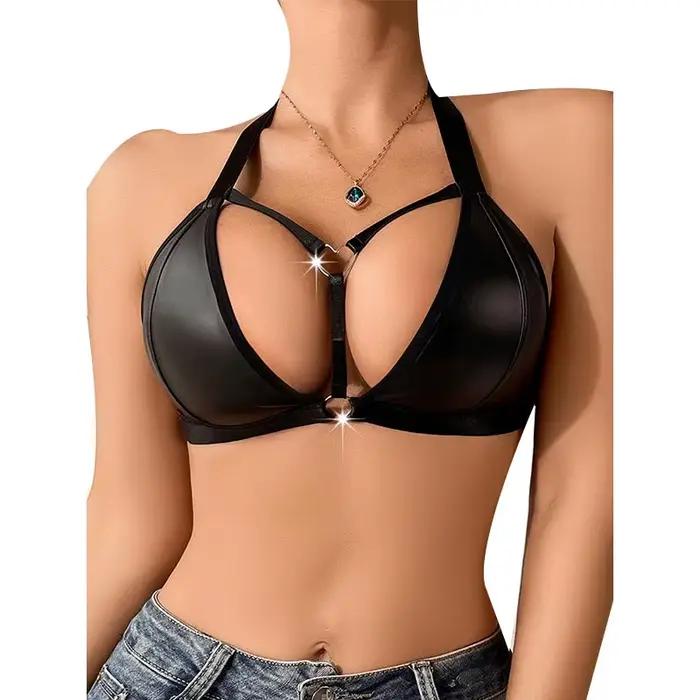 Soutien-gorge dos nu en cuir pour femmes