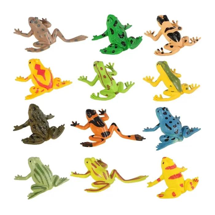 Figurines d'animaux de la forêt tropicale, grenouille d'arbre, grenouille taureau, jouet d'action Squishy, jouets pour enfants, cadeaux pour enfants