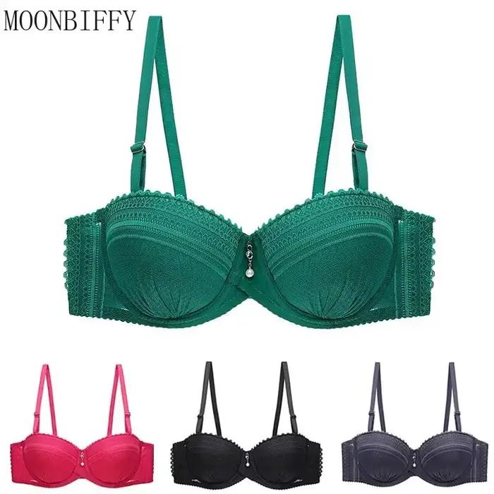 Soutien-gorge Push Up demi-tasse en dentelle pour femmes