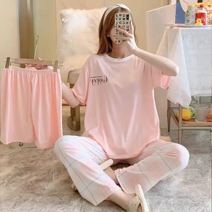 Pyjama trois pièces d'été pour femmes