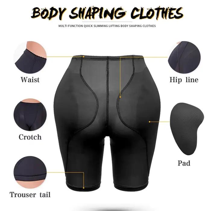 Rehausseur de hanche Shapewear culotte taille basse corps Shaper bout à bout sous-vêtements amovibles butin hanche coussinets