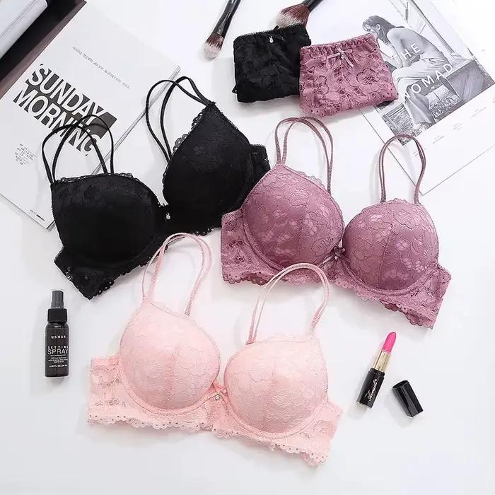 Lingerie Sexy ensemble de soutien-gorge femmes Push Up Lenceria Mujer Femme à armatures Langerie fille Bralette soutiens-gorge et culotte Feminina dentelle Underwe