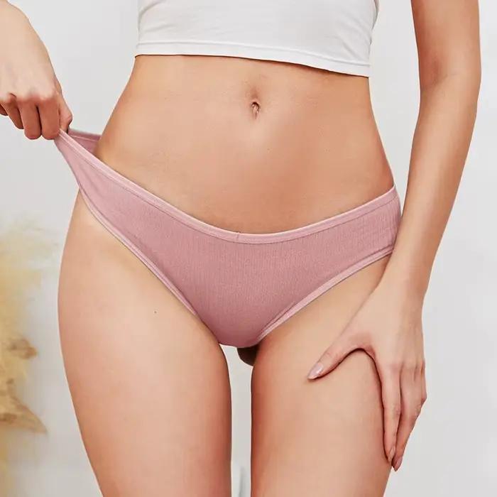 3 pièces/ensemble femmes coton culottes sous-vêtements femme Lingerie rayé nouveaux