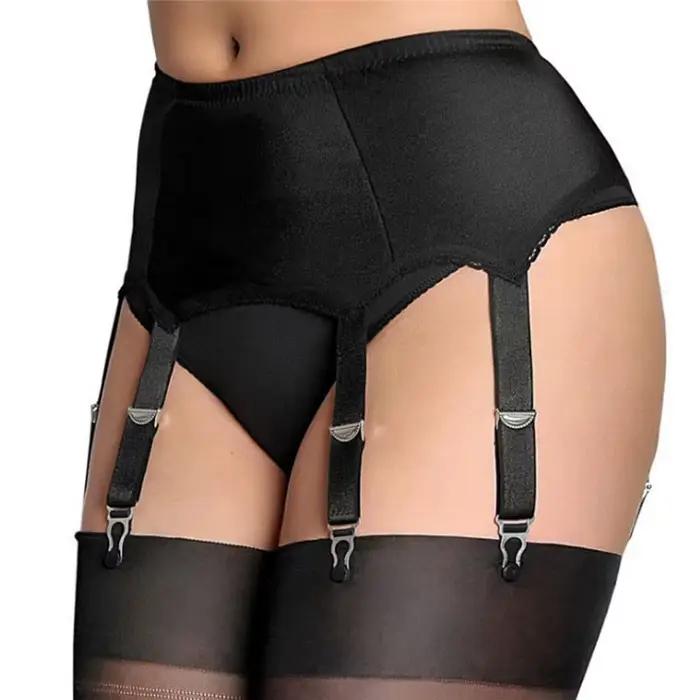 Porte-jarretelles en maille taille haute pour femmes