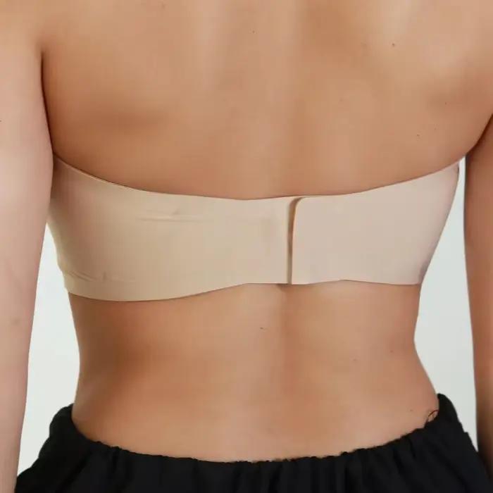 Soutien-gorge push-up sans bretelles en latex pour femmes