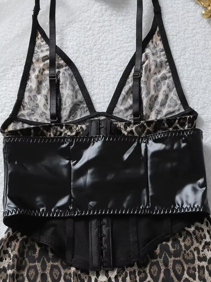 Combinaisons sexy moulantes à imprimé léopard