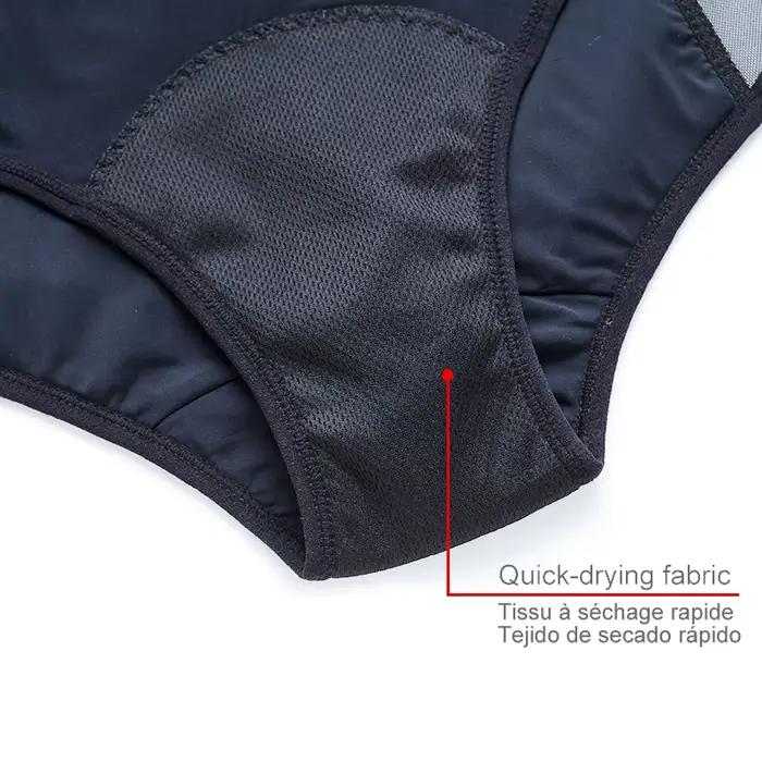 3 pièces/lot grande taille culotte menstruelle absorption lourde taille haute pour les femmes période sous-vêtements 4 couches maille souffle slips incontinence étanche Lingerie