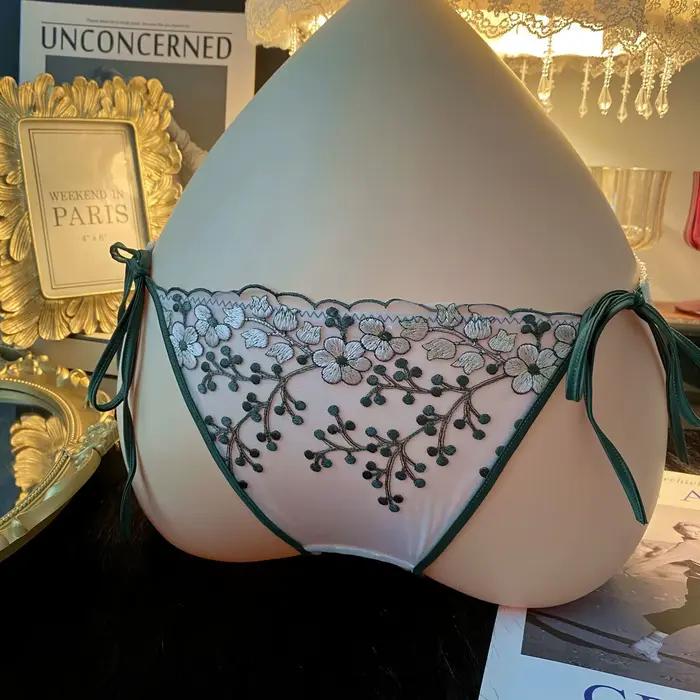Culotte Vintage Femme en Dentelle Florale